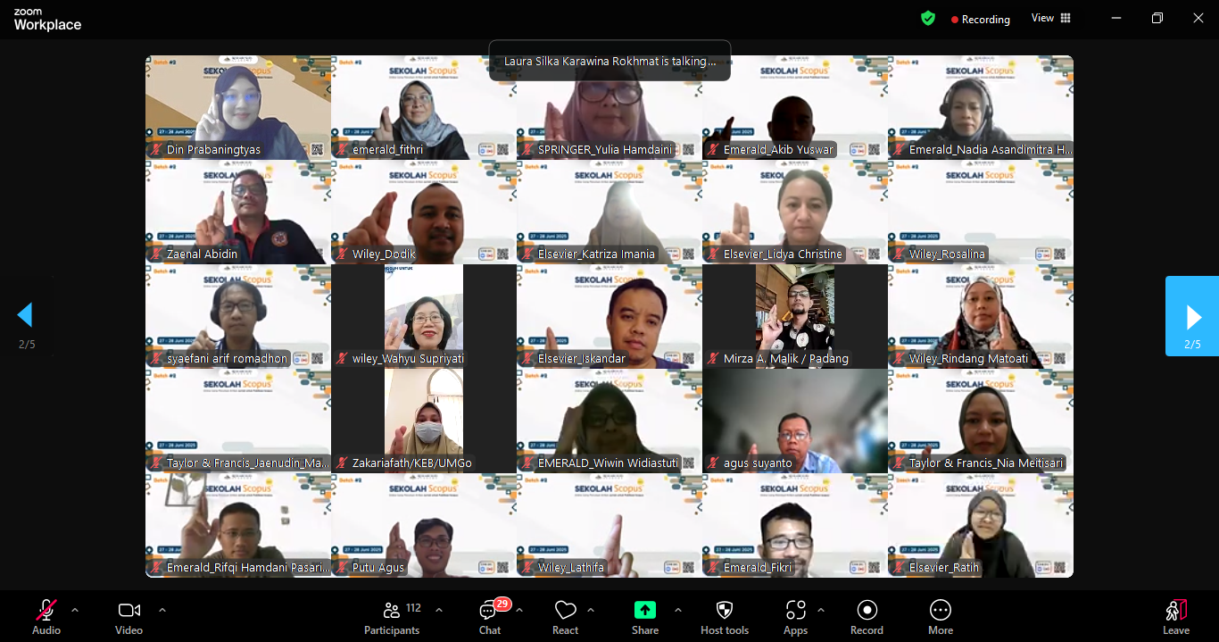 Sekolah SCOPUS Online Batch #2 Day 1 (27 Juni 2025)